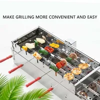 Commercial Stainless Steel Full-automatic Barbecue Machine Automatic Rotating Barbecue Grill Width Adjustable 2