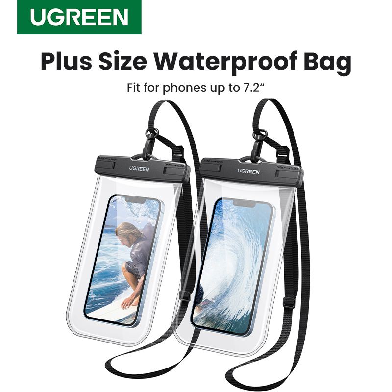 UGREEN 7.2"/6.7" IPX8 Waterproof Phone Bag Case For Samsung Xiaomi mi 11 Protective Case Universal Swimming Pouch Bag 7 2 inch