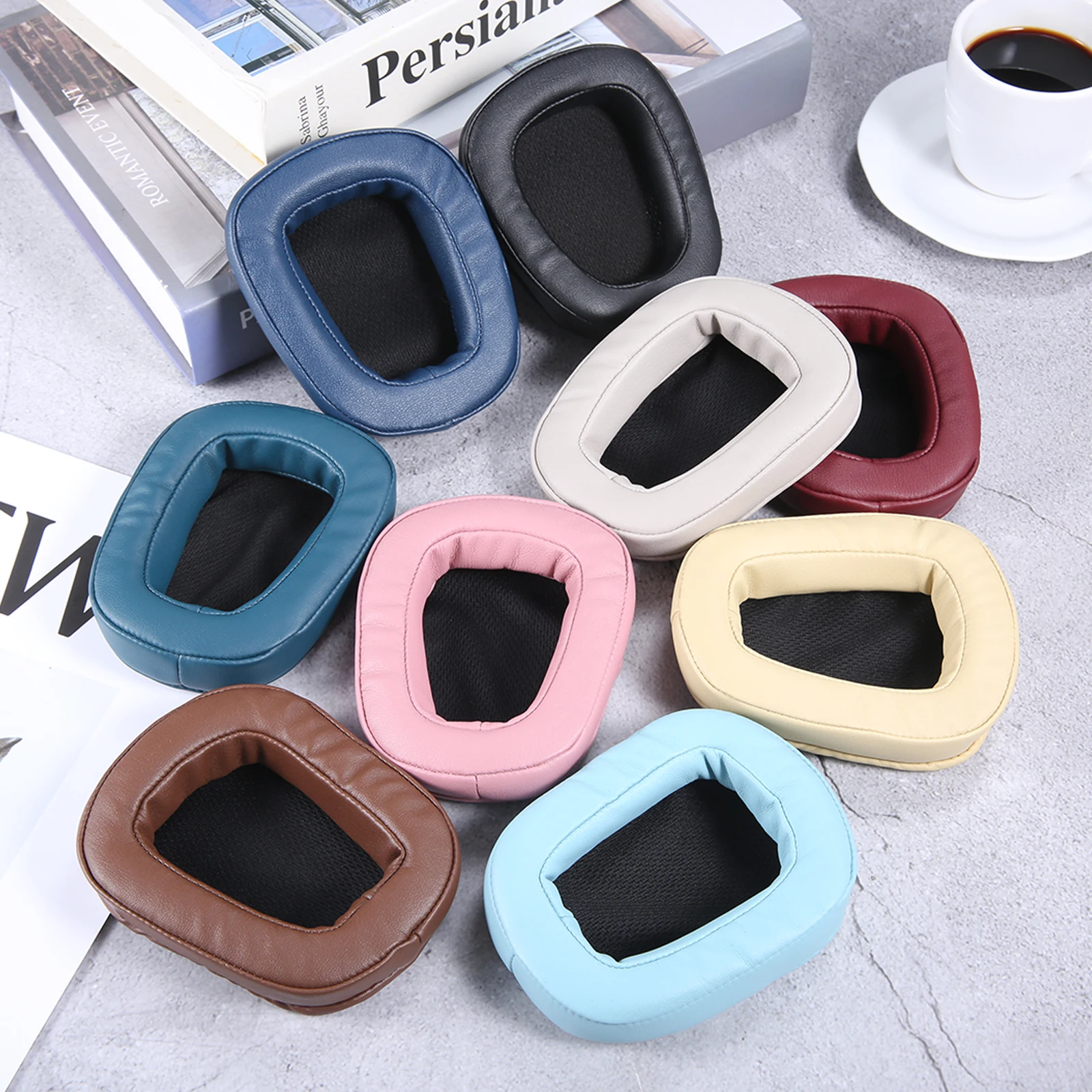 1 Pair Upgated Replacement Leather Ear Pads Headphones Ear Cushions Earpads Fit For Logitech G533 G633 G635 G933 G935 Headset