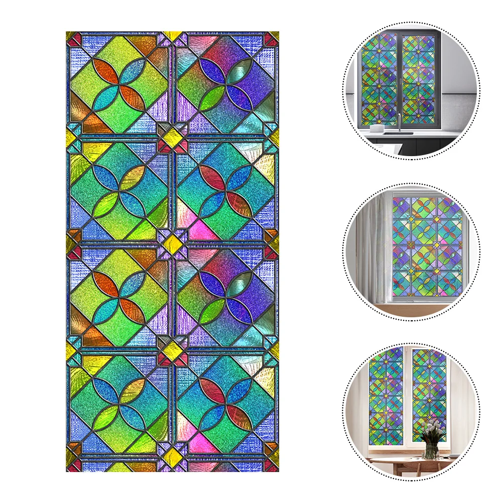 

1Pc Window Privacy Film Glass Window Cling Decorative Window Vinyl Decal