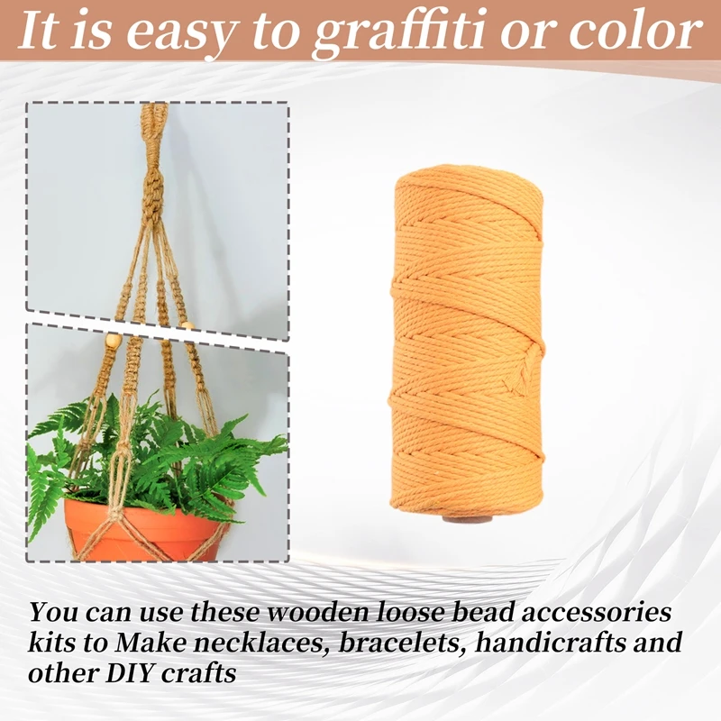 A81M New Macrame Plant Hanger Kits For Beginners Crafts Kits For Adults Art Supplies & Materials 3Mm Macrame Cord Hanging