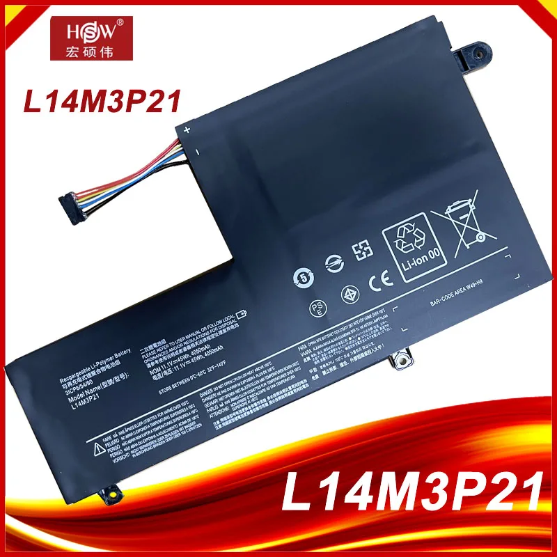 Bateria do Portátil para Lenovo Flex 314m3p21 L14m3p21 Bateria do Portátil Edge 2-1580 Yoga 500 14isk L14m3p21 11.1v 45wh 11.1v 45wh