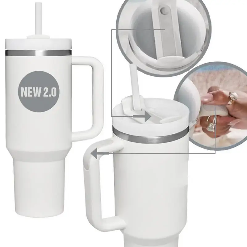 40oz Tumbler With Handle Insulated Vacuum For Travel Mug Tumbler Vacuum