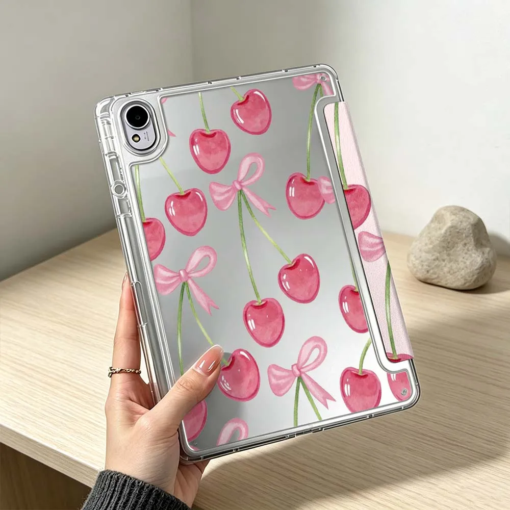 Cartoon Bow and Cherries Tablet Case - Soft and Stylish Design