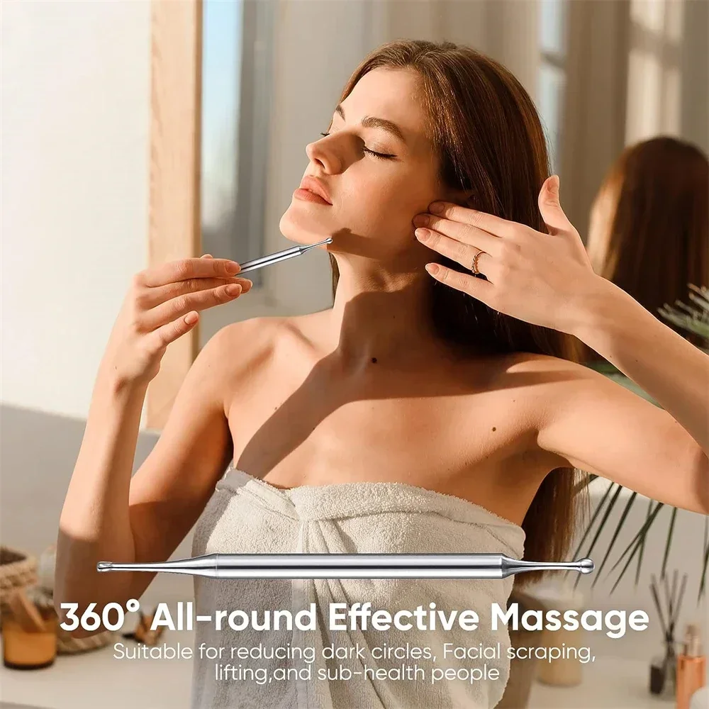 Stainless Steel Acupuncture Pen Large & Small Point End For Ear & Body Points Facial Reflexology Massage Tool Skin Care Tools