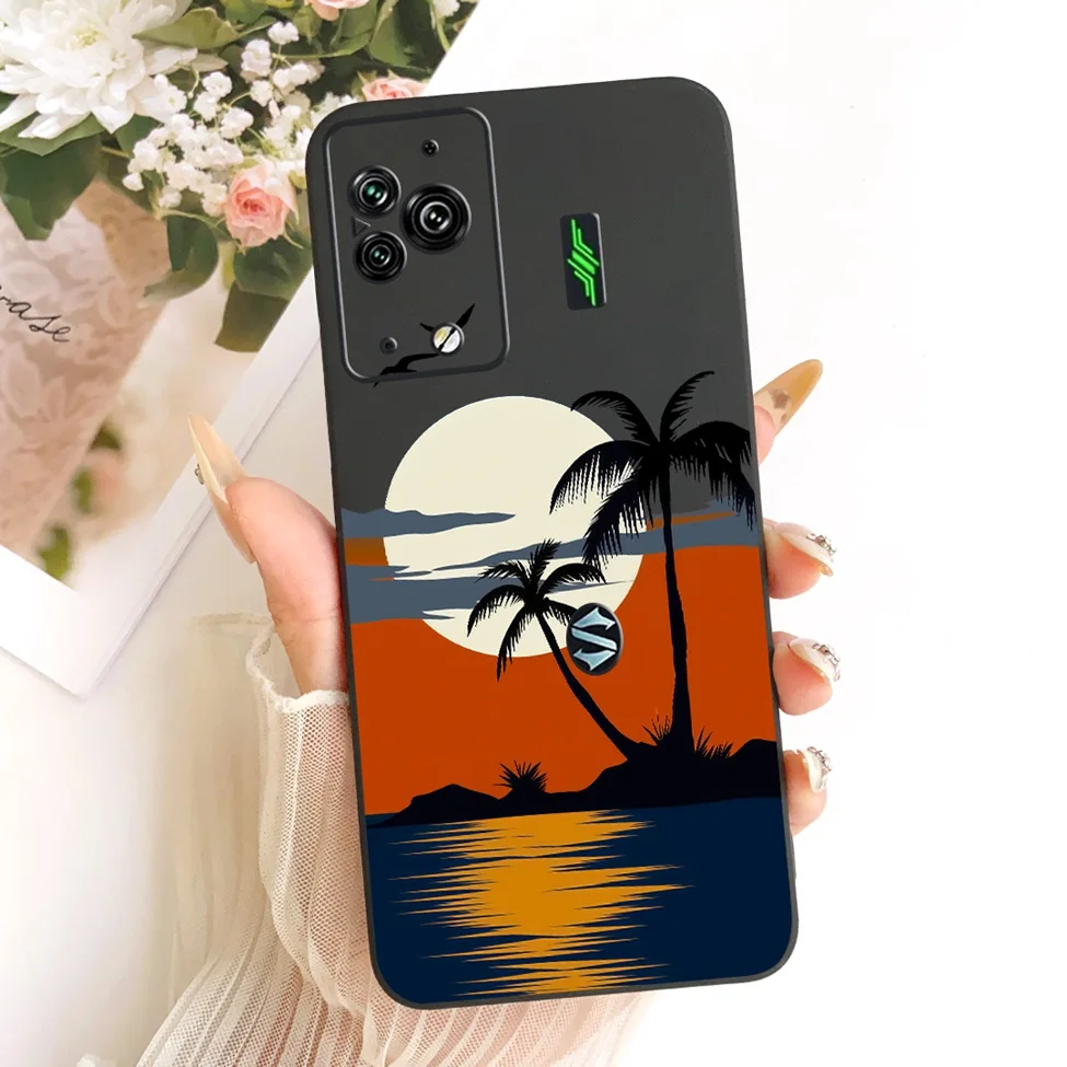 Cute Cat & Butterfly Design Silicone Case - Black Shark 5 Pro