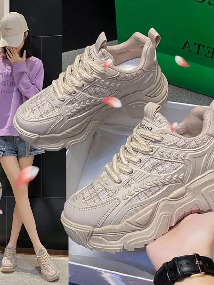 

Кроссовки Sewin женские на платформе, повседневная обувь для тренировок, толстая подошва, на шнуровке, осень 2023