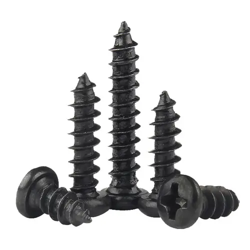 100 pcs/lot Cross Round Head Phillips Self-tapping Screw M1 M1.2 M1.4 M1.5 M1.7 M2 M2.3 M2.6 M3 M3.5 M4 M5 Black Carbon Steel - Image 4