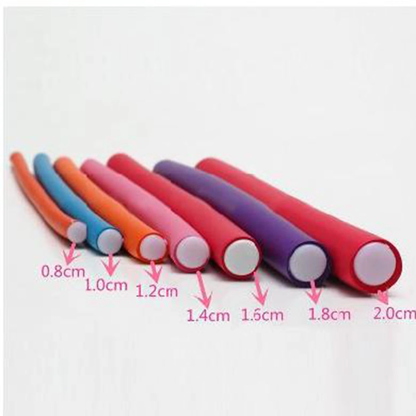 10PCS Flexible Hair Curling Rod Hair Curler Makers Soft Foam Bendy Twist Curls Flexi Rollers Styling Tools Roller No Heat hair styling tool hair curling tools