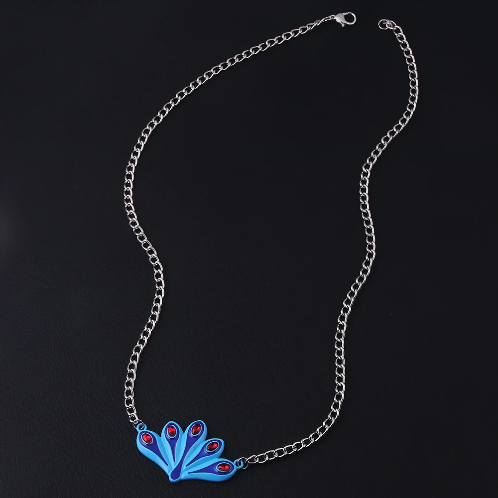 Cartoon Cute Blue Peacock Orange Shrimp Tail Oil Dropping Enamel Pendant Keychain Girl Necklace Musical Snake Bracelet Jewelry