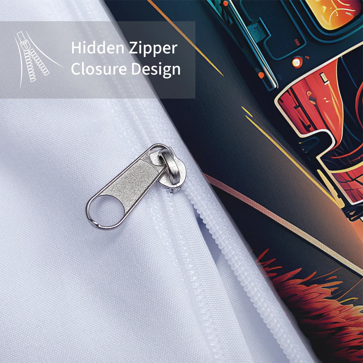 3-piece set, camping pattern printed duvet set, queen, king, double bed, party  funny and creative bedding set