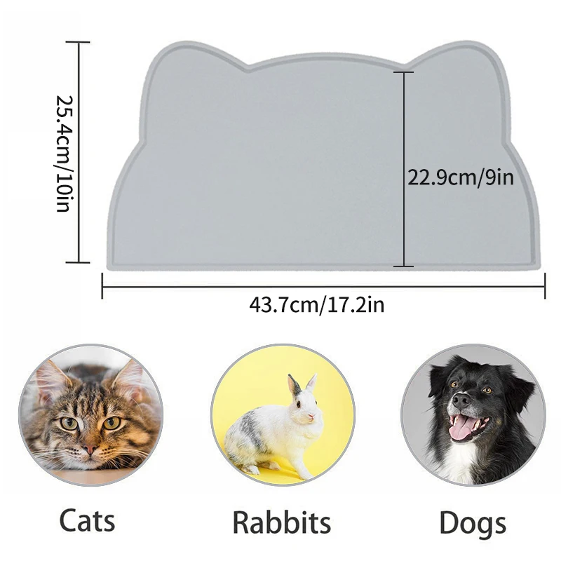 Silicone Waterproof Pet Feeding Mat Dog Bowls Wear-resistant Pet Water Food  Holder Cat Feed Eat Mats