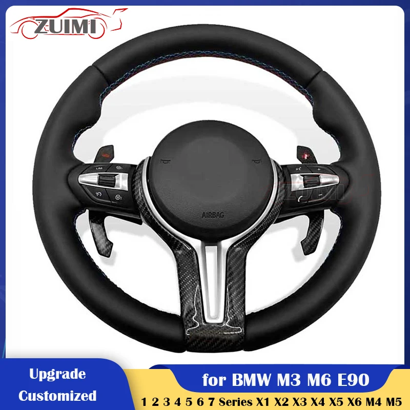 

Car Steering Wheel with Carbon Fiber Paddle Shift for BMW M3 M6 E90 E81 E82 E87 F07 F10 F11 F18 F06 F12 F01 F02 F03 F13 F91 F92