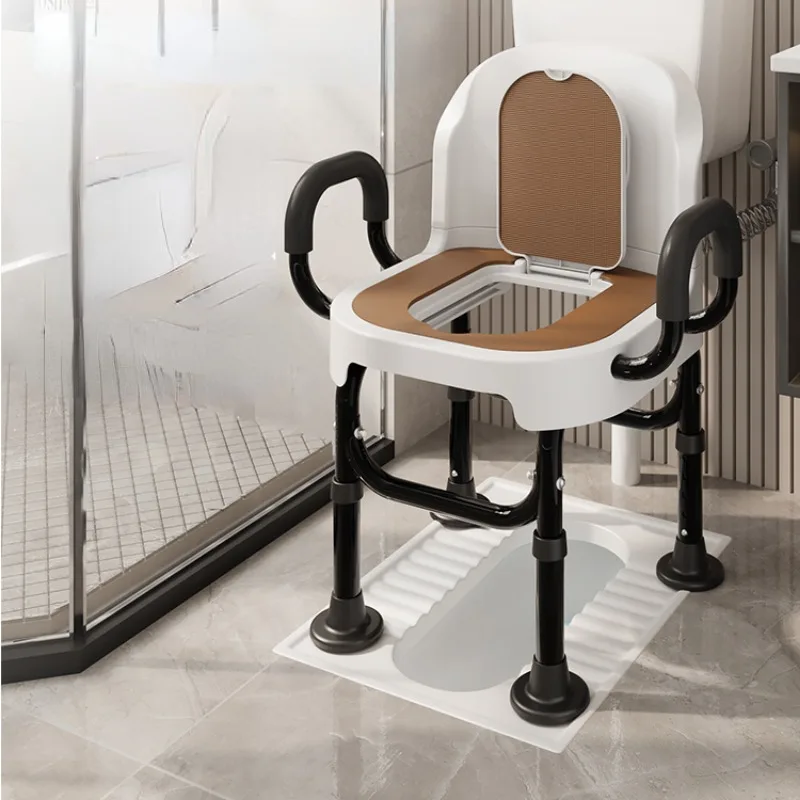 Elderly Portable Toilet Chairs,Light stable Toilet for The Disabled Pregnant Women's Bathroom Helper,Strong Non-slip Toilet Seat 3