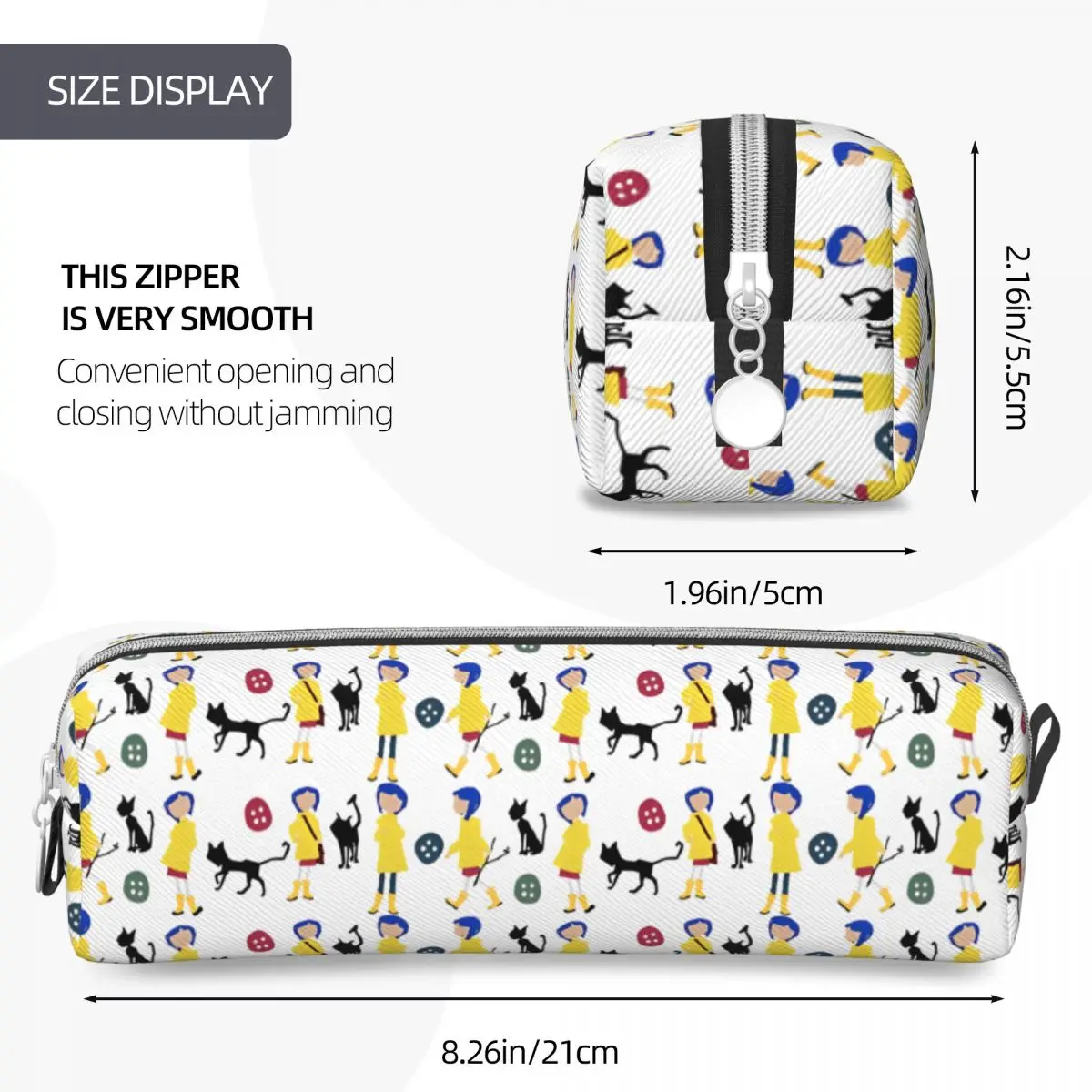 Creative Coralines Movie Pencil Case Pencilcases Pen Box for Student Large Storage Bags School Supplies Gifts Accessories