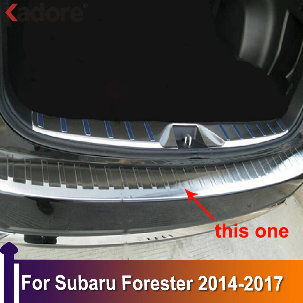 

Для Subaru Forester 2014, 2015, 2016, 2017, защитный задний Внешний бампер, отделка, дверные пороги, аксессуары для автомобиля, нержавеющая сталь