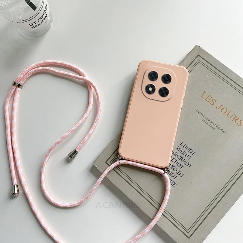 Liquid Silicone Crossbody Necklace Lanyard Case with Strap Cord - Note14 5G