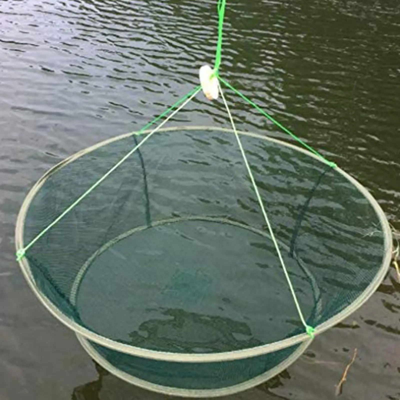 Foldable Drop Fishing Landing Net Crayfish Shrimp Catcher Tank