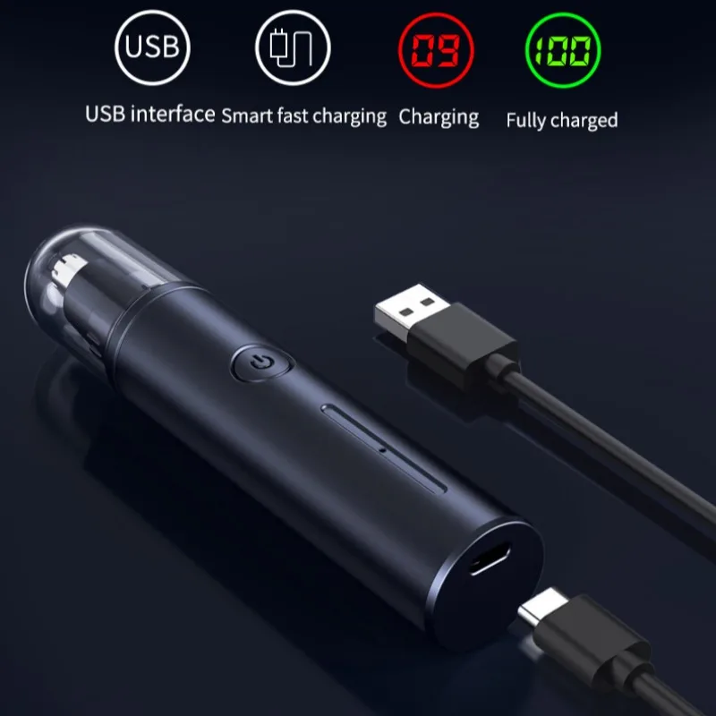 Nose Hair Trimmer USB Charging New High Quality Electric Portable Men Mini Nose Hair Remover Safety Face Hair Cleaning Tool 4