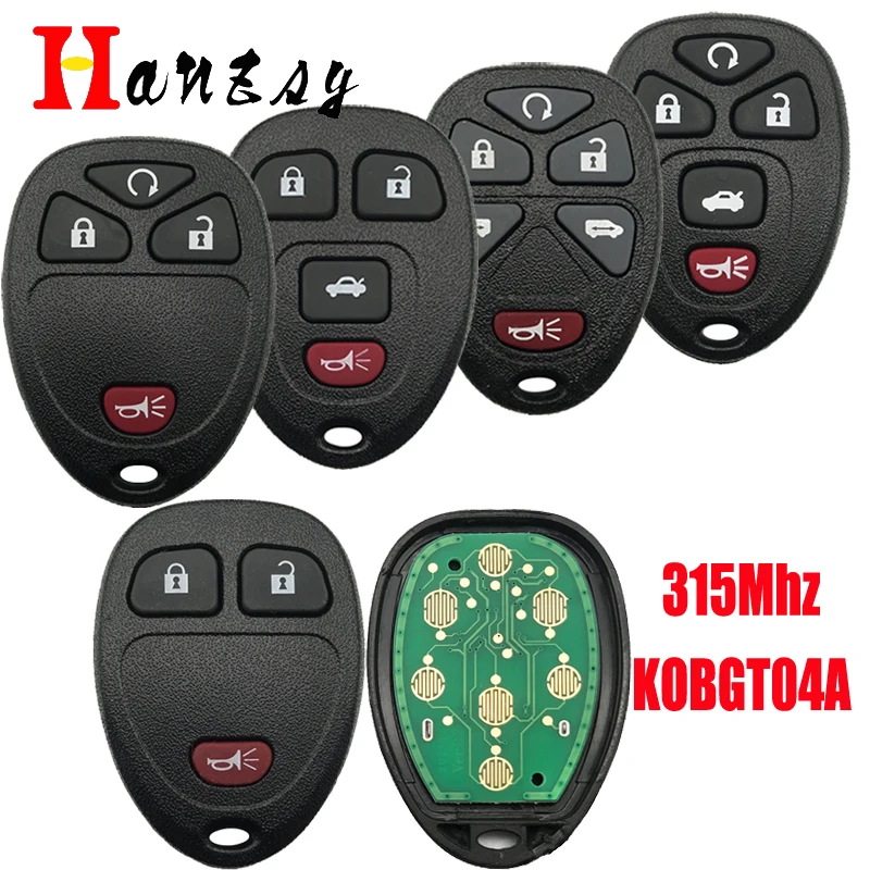 

Hanzsy 315Mhz Car Remote key For Chevrolet Captiva HHR Uplander Pontiac Montana SV6 Saturn Relay Buick Terraza KOBGT04A