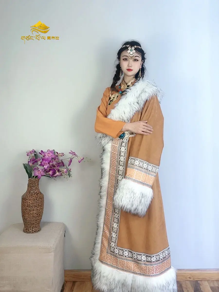 New Tibetan Clothing Ethnic Style Robe Women's Yunnan Trip Shoot Photo Taking