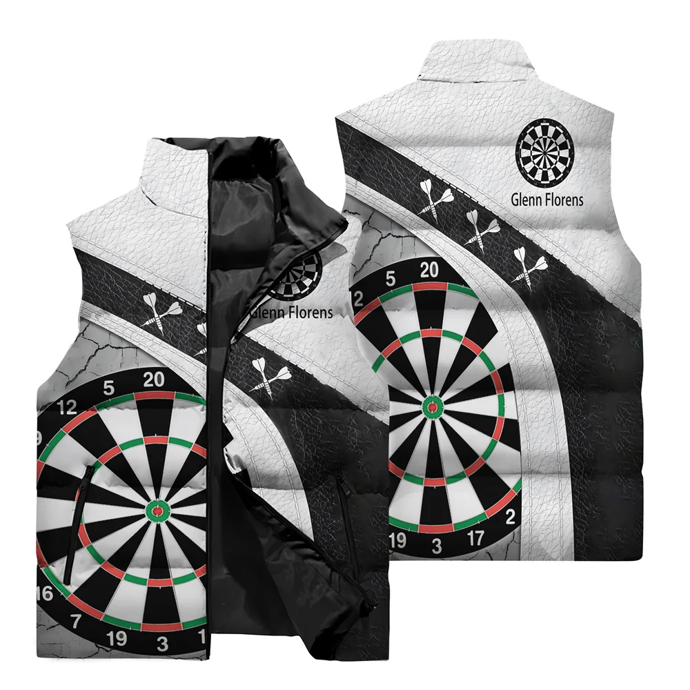thumbnail image 4 of Chaqueta sin mangas para hombre con estampado 3D para uso diario, informal, holgada, cómoda y con estilo para el bar y el club de dardos, 4 of 5