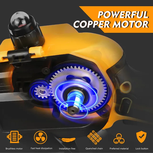 Motosega A Batteria 12 Pollici Compatibile Dewalt 18V/20V - Con Catena E Accessori Per Giardinaggio - Foto 5