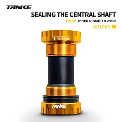 Premium Bicycle Bottom Bracket Adapter, Sealed Bearing, 73mm Central Axis (BB68-golden)