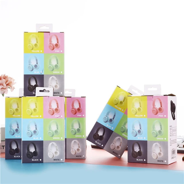 fones de ouvido macaron para crianças