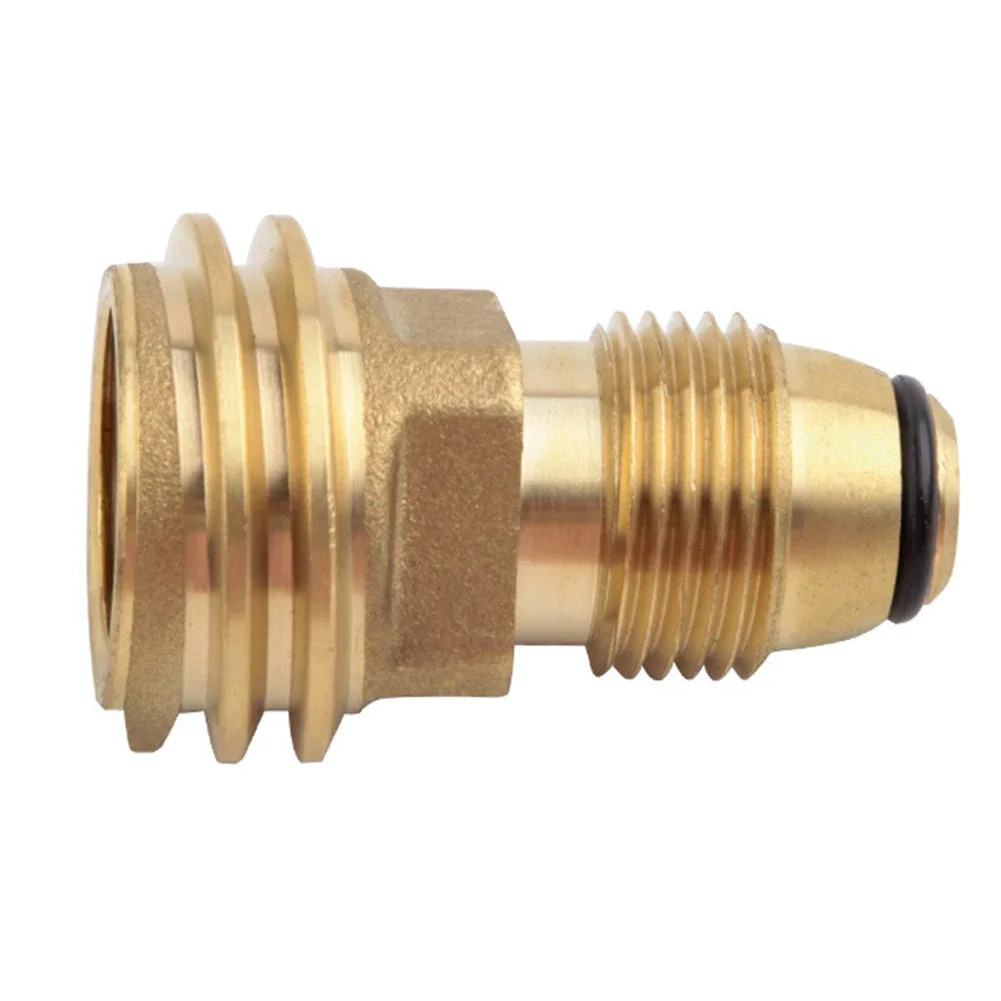 Propane LP TANK POL Service Valve To QCC Outlet Brass Adapter Part Camping Outdoor Propane Inflation Connector Gas Stove Adapter propane connector adapter gas cylinder adapter