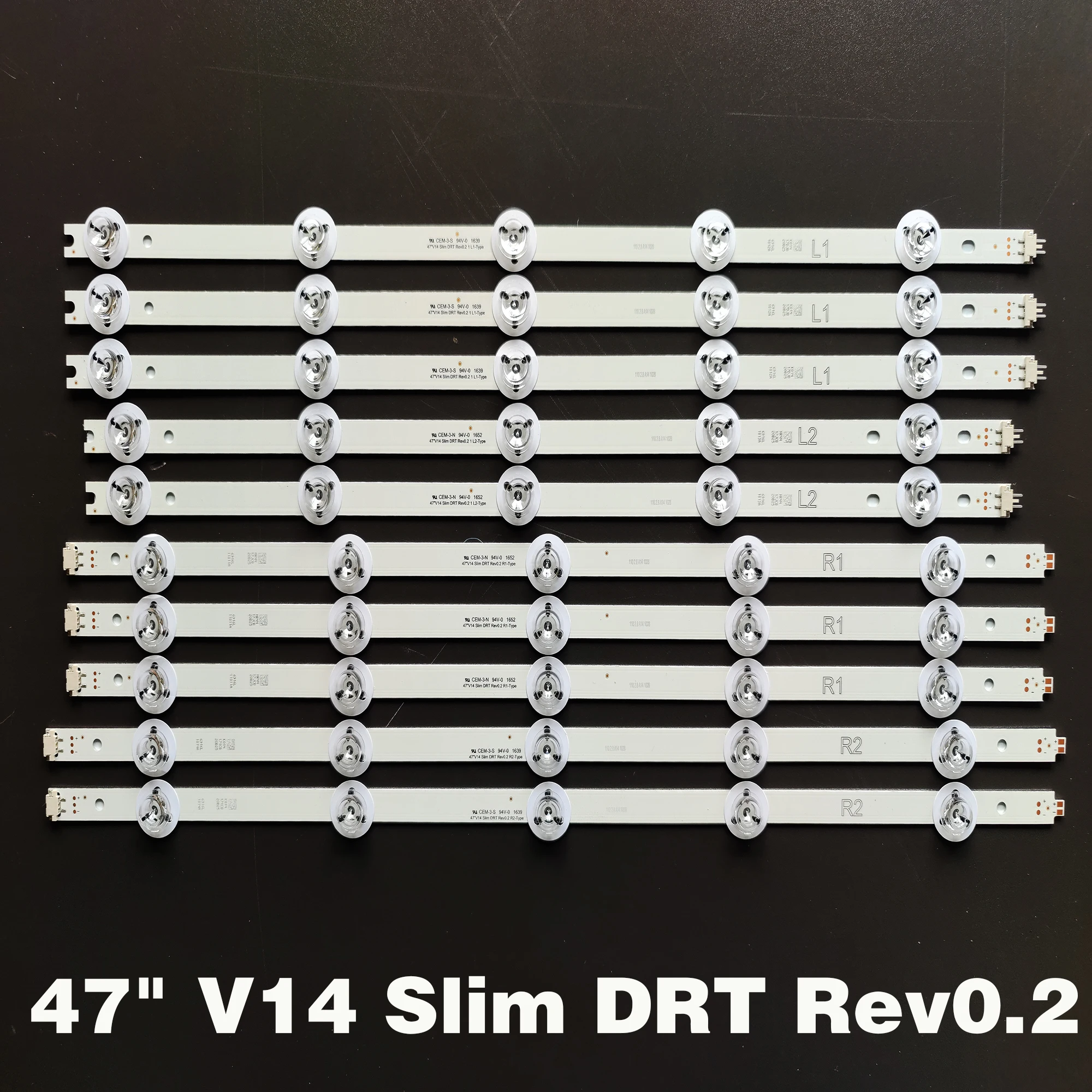Tira Conduzida para Panasonic 47 V14 Fino Drt Rev0.2 l1 l2 r1 r2 tipo 6916l1812a 6916l-1813a 1811a 1814a Tx47as650e Tx-47asm651