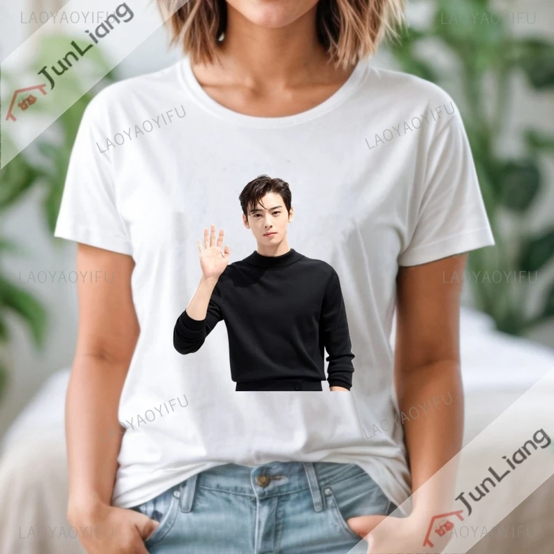 Cha Eun Woo Graphic T Shirts Gift Ideas for Fan Harajuku
