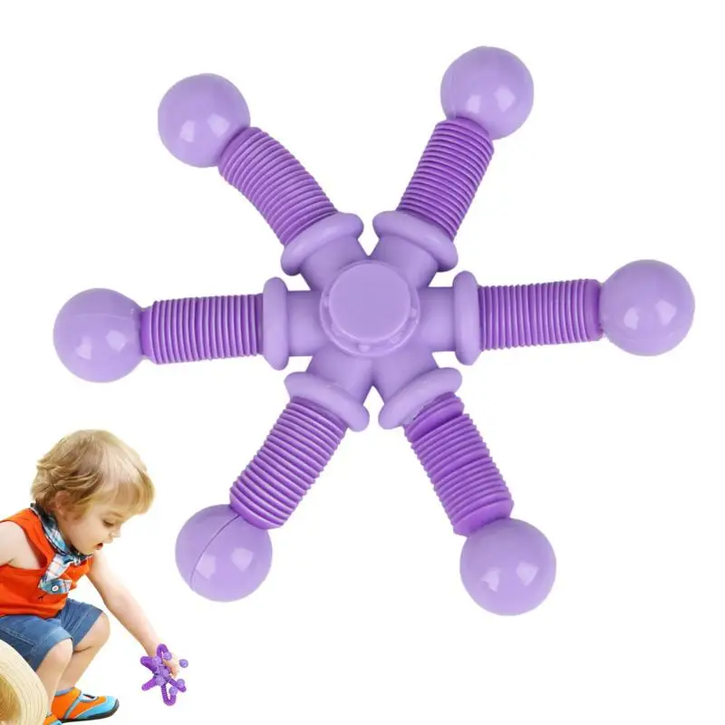 

Pop Tubes Fidget Anti-Stress Squeeze Toy Telescopic Tube Gyroscope Interactive Children Fun And Soothing Antistress Sensory Toy
