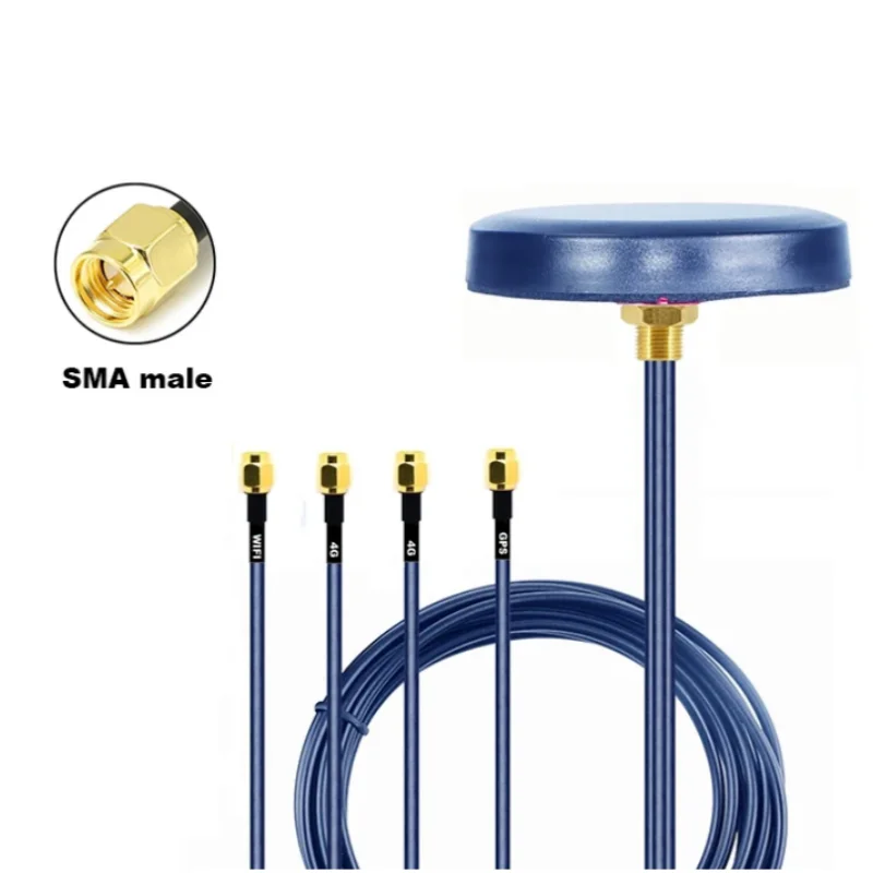 

1 шт. 1,5 м/3 м кабель 4G + 4G + GPS + WIFI антенна 4 в 1 комбинированная антенна 2,4G GPS LTE + GNSS + 2,4 ГГц уличная комбинированная антенна паста