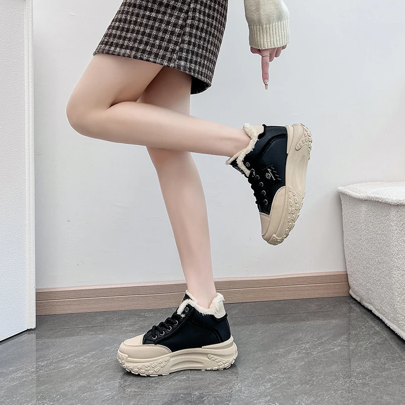 New Women's Beginner Golf Shoes Girls' Winter Plush Sports Jogging Shoes Women's Fitness Training Shoes