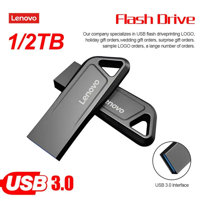 Lenovo Usb 3.0 Flash Drive 2Tb 1Tb Pendrive 512Gb 256Gb Usb 3.0 Memoria U Stick Pen Drive 128Gb Flash Usb Disk Impermeabile Per Pc