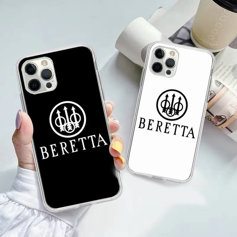 Gun Beretta Phone Case for iPhone 11 12 13 Mini Pro Max 8 7 6 6S Plus X 5 SE 2020 XR XS Case shell cute iphone 12 pro max cases