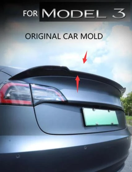 High Performance Trunk Wing Spoiler For Tesla Model 3 2021 Spoiler Real  Carbon Fiber Model Three Accessories JF - AliExpress