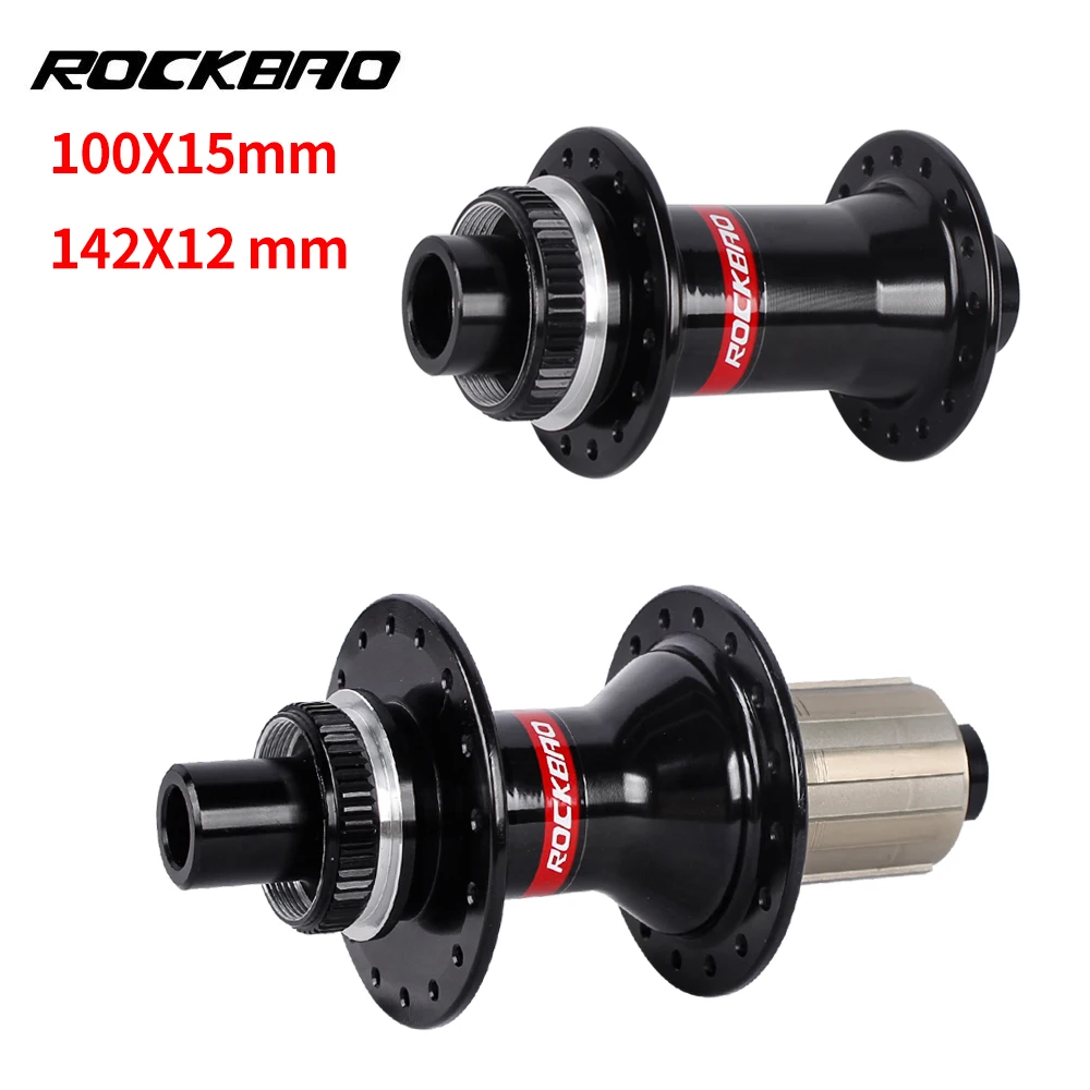 ROCKBAO Mountain Bicycle Hub, Central Lock, Aluminum Alloy Cassette, MTB Bike Hubs, TA 110x148 HG 7-11S /MS 12S, 32Holes