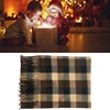 Christmas Long Plaids Blanket 160x30cm Oversized Winter Fall Warm Scarf Big Tartan Scarves Wrap Shawl Classical Tassels 4