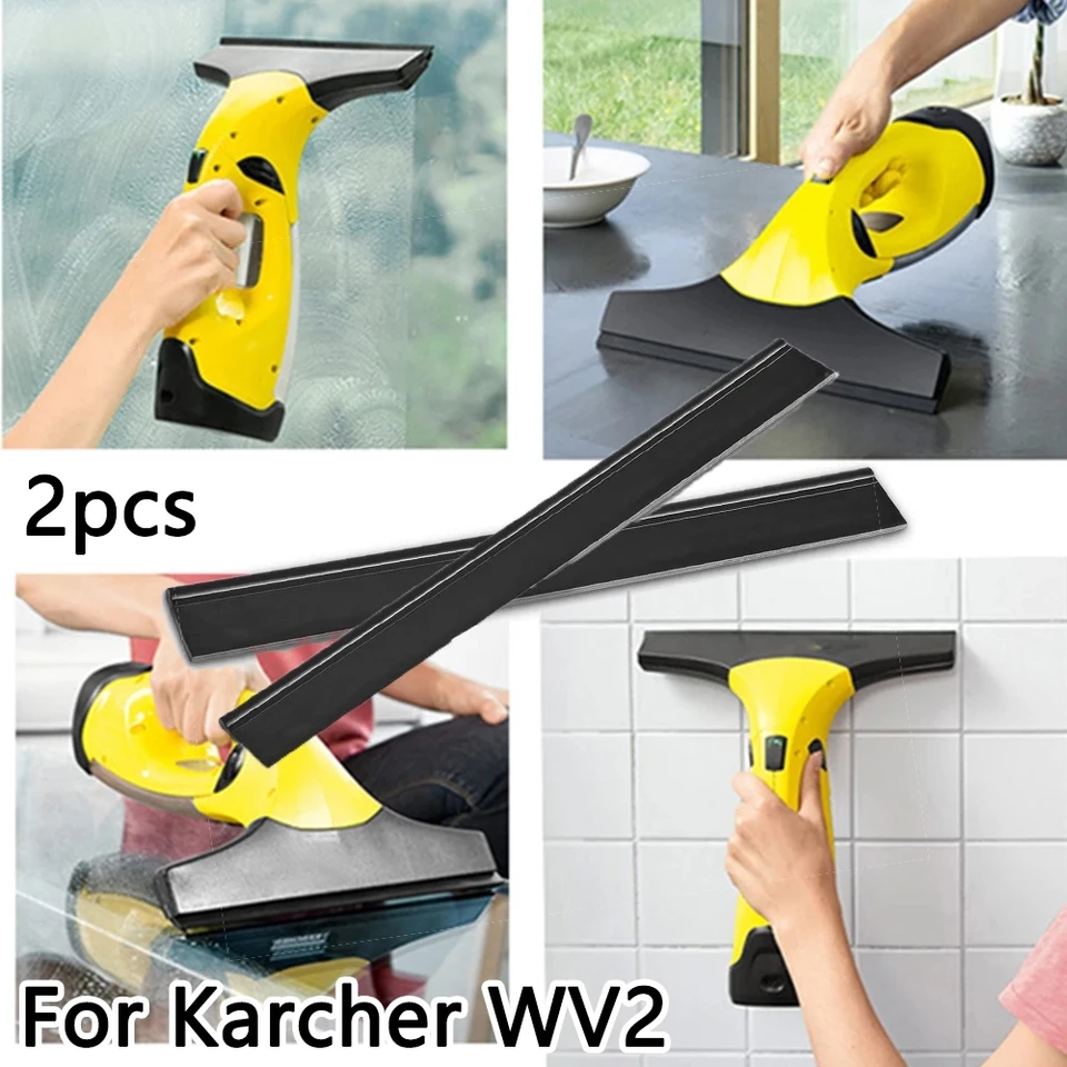 2 stuks reserve-lippen, raamreiniger, voor raamzuiger 280 mm voor accuzuiger, rubber, compatibel met WV1, WV2, WV5, WV50, WV55, WV60, WV75, WV75