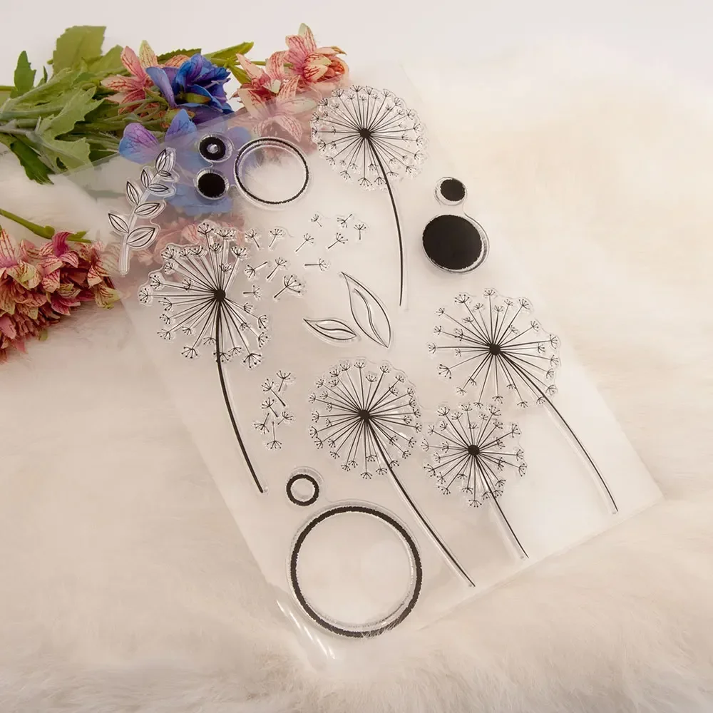 Clear Stamp Dandelion Transparent Silicone DIY Stamp Seal Sheet Scrapbooking Making Album Photo Handmade Decoration Gifts