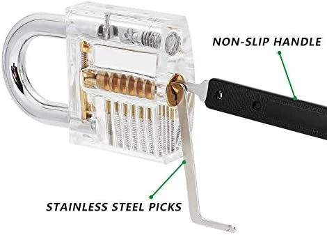 30 Piece Lock Set with Professional Pick Gun and 3 Practice Locks,  Multifunctional Lock Picking Set for Beginners - AliExpress