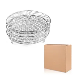 Air Fryer Accessories Multipurpose Grill and Frying Basket Set (Circular 3 layer)