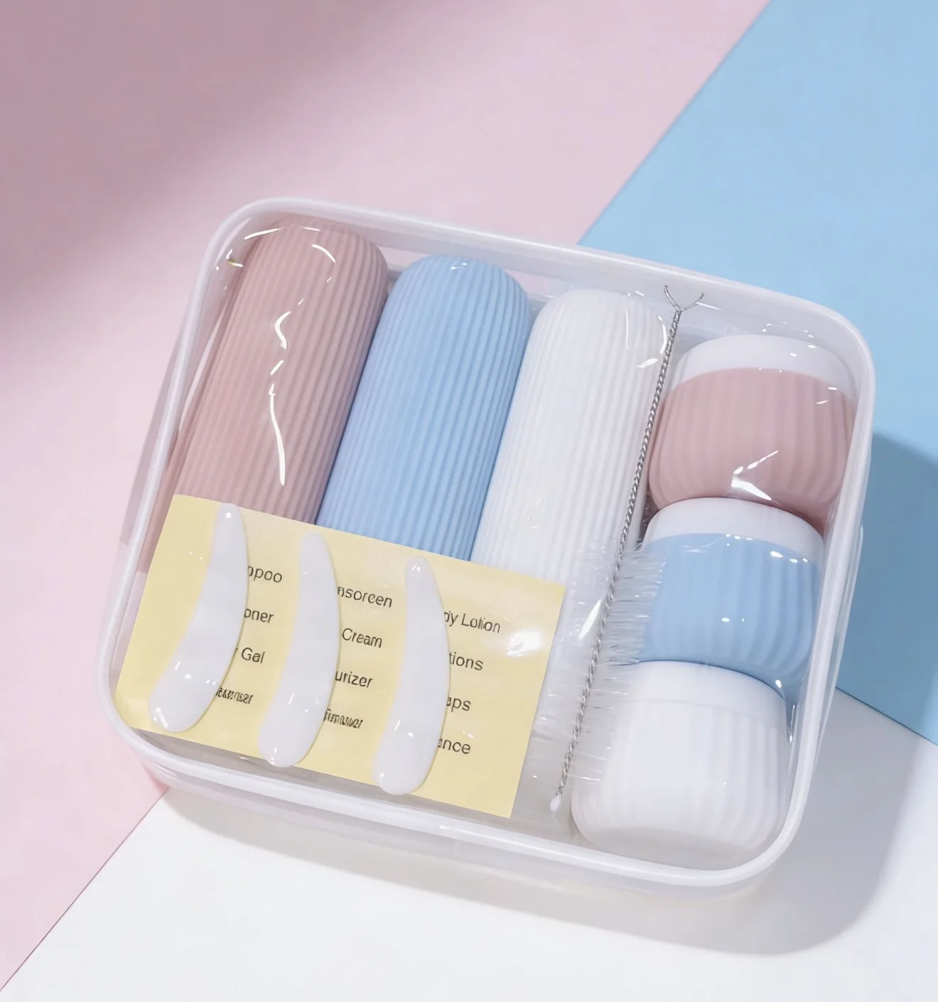 12-Piece Leak-Proof Travel Toiletry Kit with Bag and Accessories