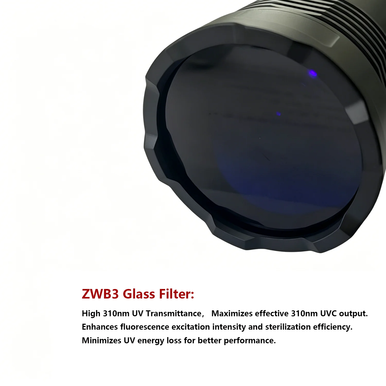 전문가용 M58 254nm 310nm UVC 손전등 ZWB3 렌즈 10W LED 토치 애완동물 무좀 진단 보석 식별 NDT 법의학 검사