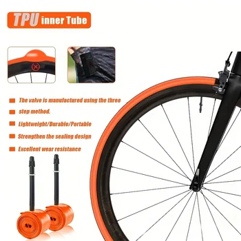 Tubo interno NPY 700 23-32C Tubo per bicicletta MTB da strada TPU Pneumatico 700c 45/65/85mm Valvola Presta Tubo per bicicletta Tubo super leggero Pneumatico per bici