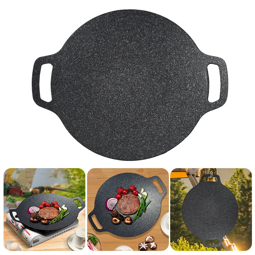 YARNOW cast iron pan iron griddle pan large frying pan Non- Stick Bake  Trays Cast Iron Grill& stew Pan korean pots for cooking square griddle  Kitchen