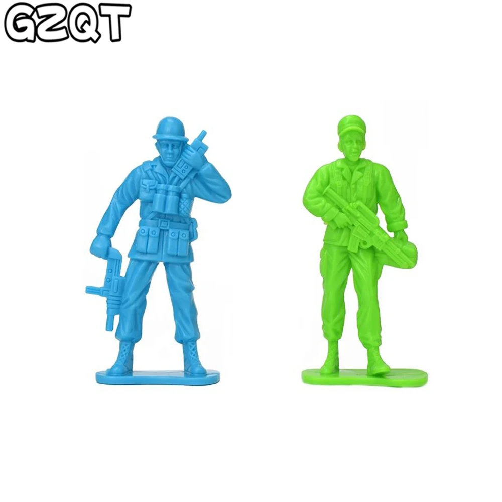 

1Pcs Military Plastic Action Figure Toy Soldiers Model for Boy DIY US Army Men & Women Troop Figure Modern War Scene Kids Toy