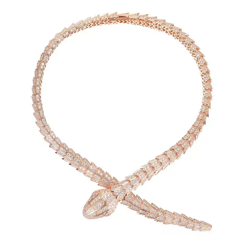 Serpenti pink gold necklace Bvlgari Pink in Pink gold - 37456300